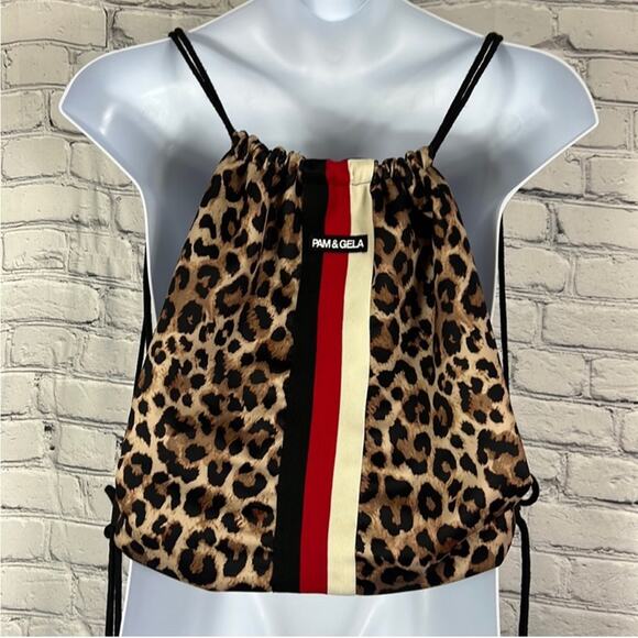 NWT Pam & Gela Leopard Backpack - Picture 4 of 7
